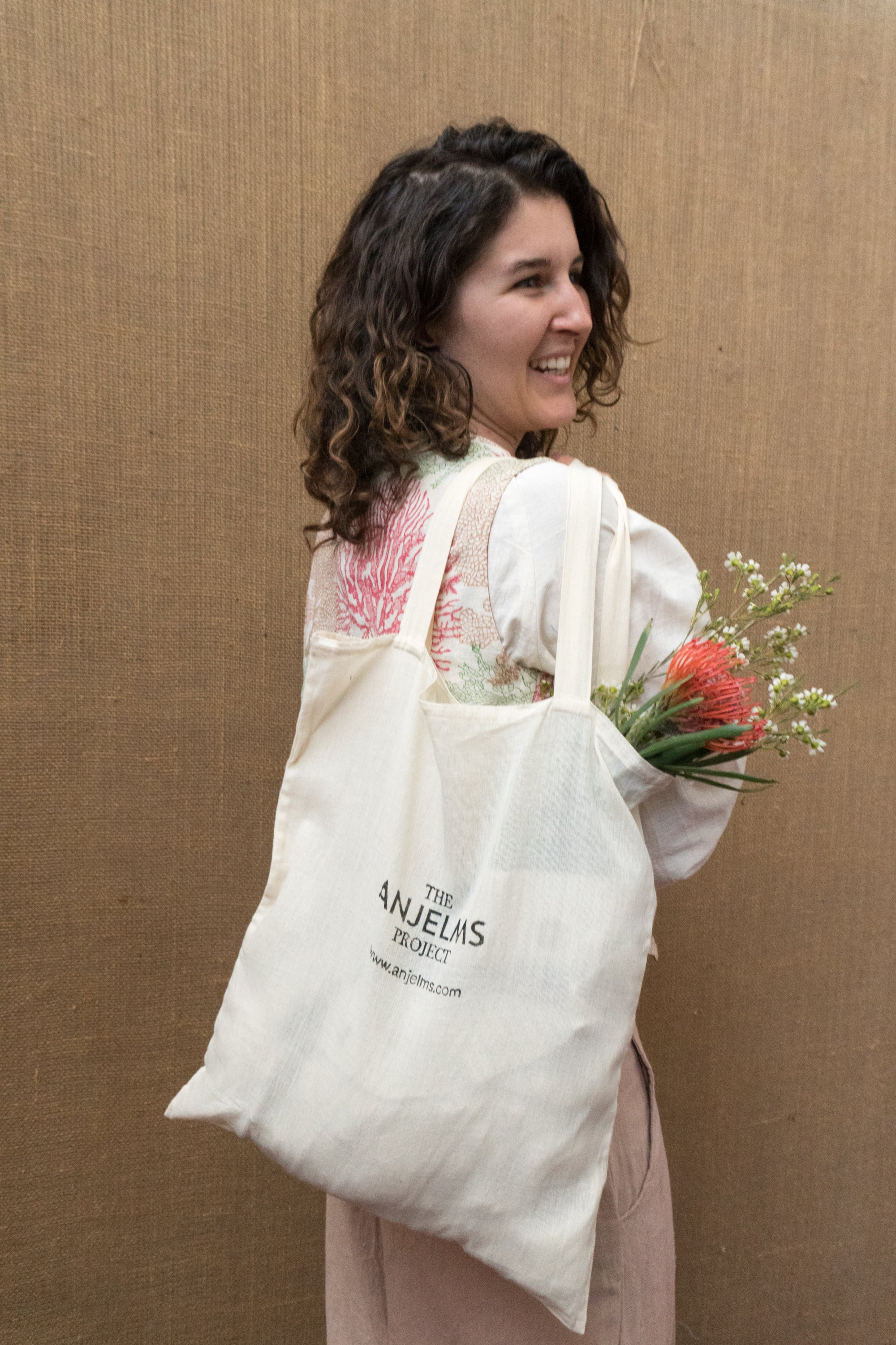 Handloom Tote Bag - Be The Change-Accessories-The ANJELMS Project