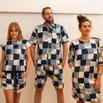 Men Shorts - Indigo Print Patchwork-Men-The ANJELMS Project