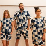 Men Shorts - Indigo Print Patchwork-Men-The ANJELMS Project