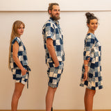 Men Shorts - Indigo Print Patchwork-Men-The ANJELMS Project