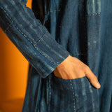 Waste Not Want Not Long Jacket - Indigo Mix