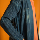Waste Not Want Not Long Jacket - Indigo Mix