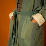 Waste Not Want Not Long Jacket - Sage Mix