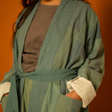 Waste Not Want Not Long Jacket - Sage Mix