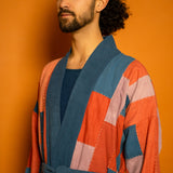 Waste Not Want Not Long Jacket - Madder/Indigo/Lac Mix