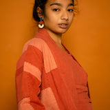 Waste Not Want Not Long Jacket - Madder Mix