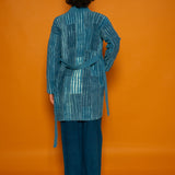 Waste Not Want Not Long Jacket - Indigo Mix