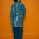 Waste Not Want Not Long Jacket - Indigo Mix