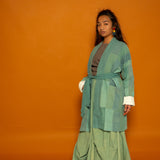 Waste Not Want Not Long Jacket - Sage Mix