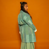 Waste Not Want Not Long Jacket - Sage Mix