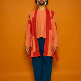 Waste Not Want Not Long Jacket - Coral Mix