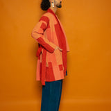 Waste Not Want Not Long Jacket - Coral Mix