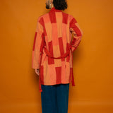 Waste Not Want Not Long Jacket - Coral Mix