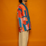 Waste Not Want Not Long Jacket - Madder/Indigo/Lac Mix