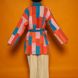 Waste Not Want Not Long Jacket - Madder/Indigo/Lac Mix