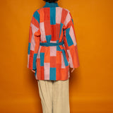 Waste Not Want Not Long Jacket - Madder/Indigo/Lac Mix