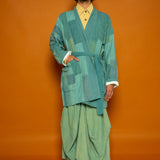 Waste Not Want Not Long Jacket - Sage Mix