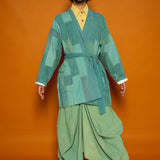 Waste Not Want Not Long Jacket - Sage Mix