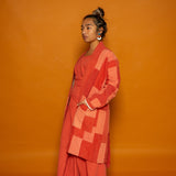 Waste Not Want Not Long Jacket - Madder Mix