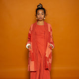 Waste Not Want Not Long Jacket - Madder Mix