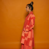 Waste Not Want Not Long Jacket - Madder Mix