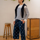 Mariniere Men Shirt with Side Slits – White/Navy