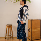 Mariniere Men Shirt with Side Slits – White/Navy