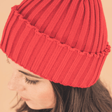 Beanie Ribbed - Red